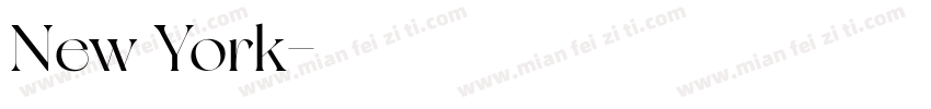 New York字体转换